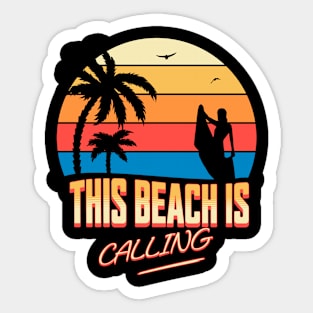 This Beach is Calling Sticker